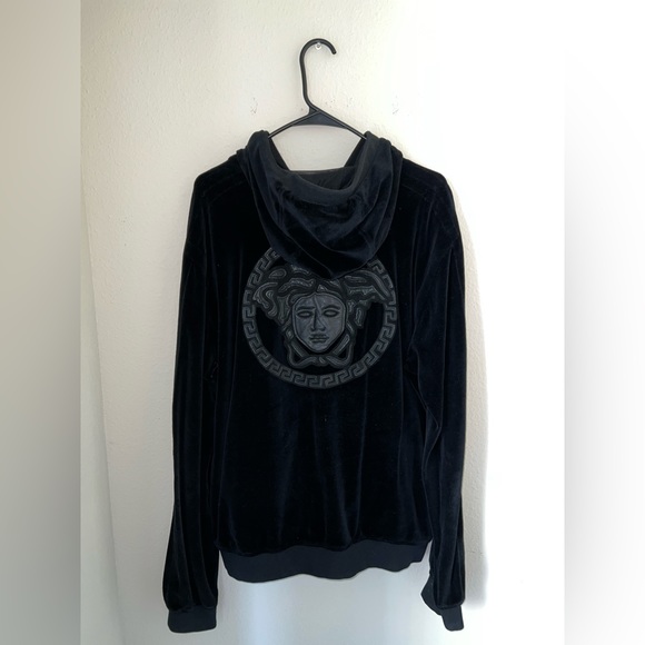 | Authentic Versace Velour Jacket | Color: Black | - Picture 5 of 6